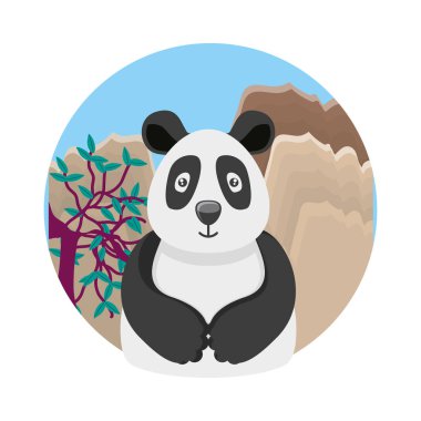 peyzaj ile ayı panda hayvan