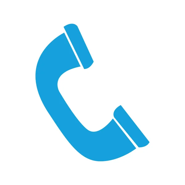 Синий телефон на белом фоне — стоковый вектор