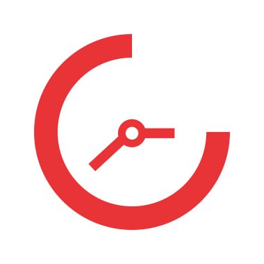 Beyaz arka plan üzerinde saat hızı