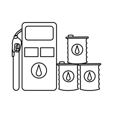 İstasyon Servisi ile benzin kazık varil