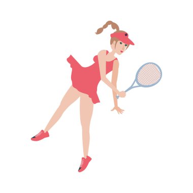 kadın Tenis raket ile oynuyor