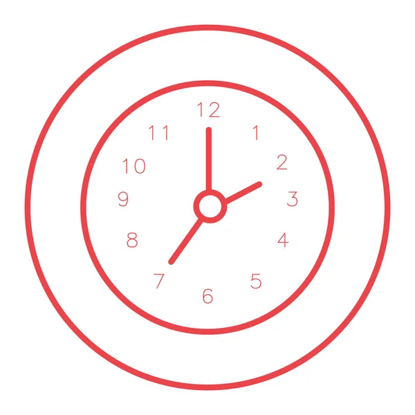 Στρογγυλό ρολόι αξεσουάρ σε λευκό φόντο — Διανυσματικό Αρχείο