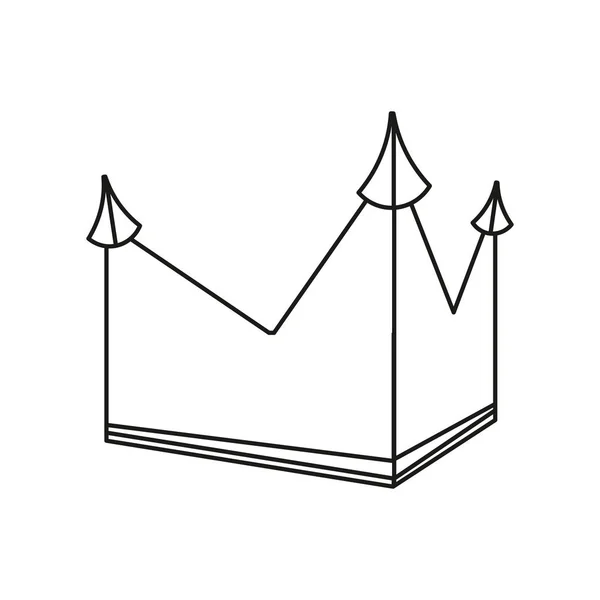 Krone königliche Monarchie Umriss geometrischen — Stockvektor