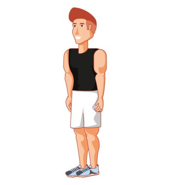 genç atletik erkek avatar karakter