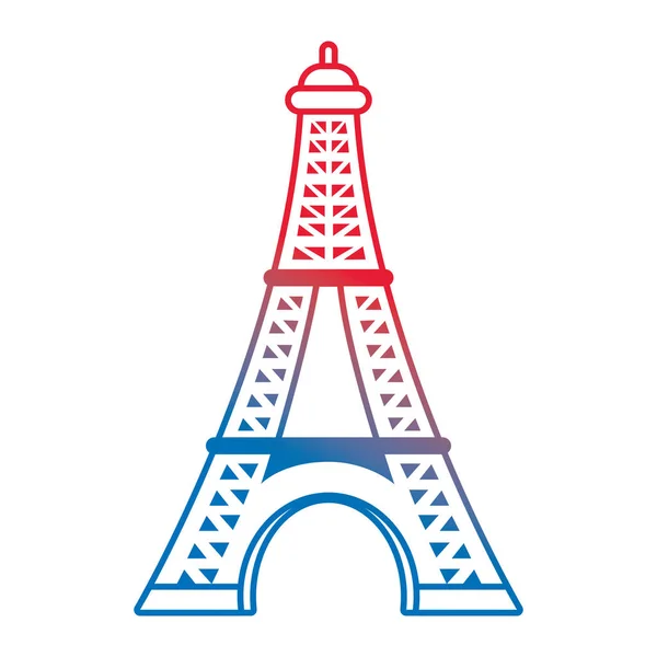 Tower eiffel paris landmark structure — Stock Vector