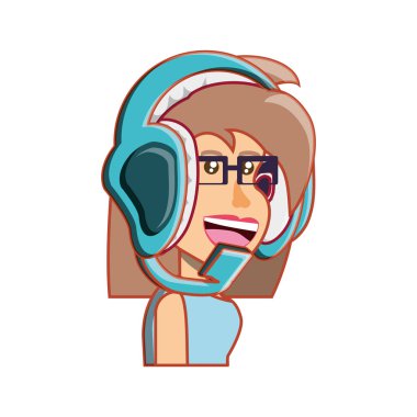 kulaklık avatar karakter ile kız