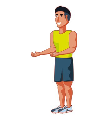 genç atletik erkek avatar karakter