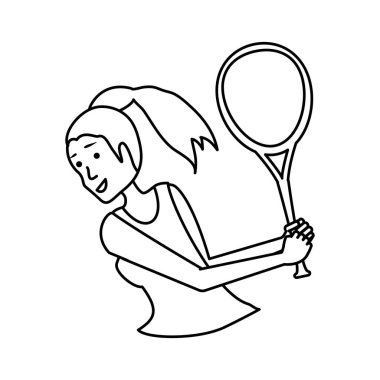 kadın Tenis raket ile oynuyor