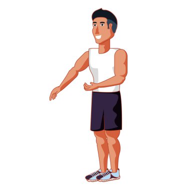 genç atletik erkek avatar karakter