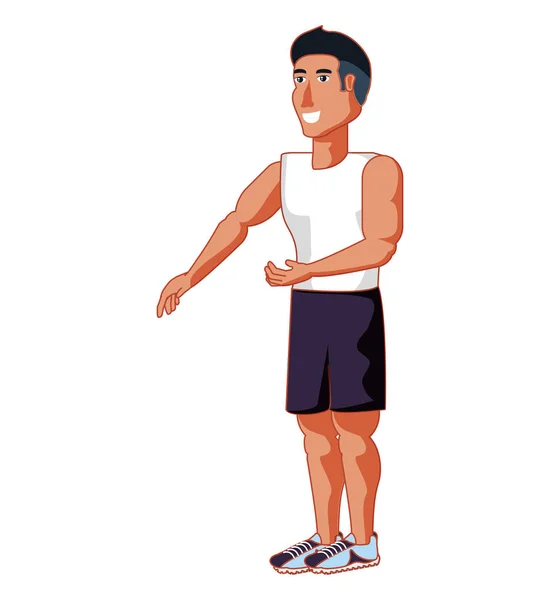 Jeune homme athlétique avatar personnage — Image vectorielle