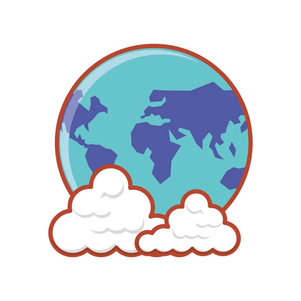Cute chmura z planety ziemi — Wektor stockowy