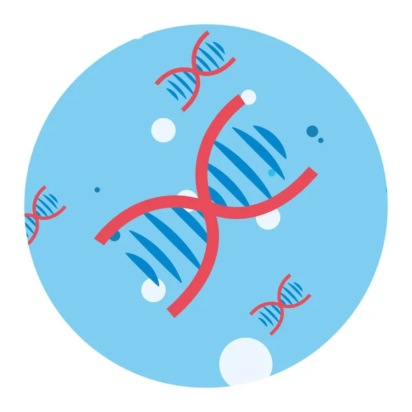 DNA genetik malzeme bilimi Sticker — Stok Vektör