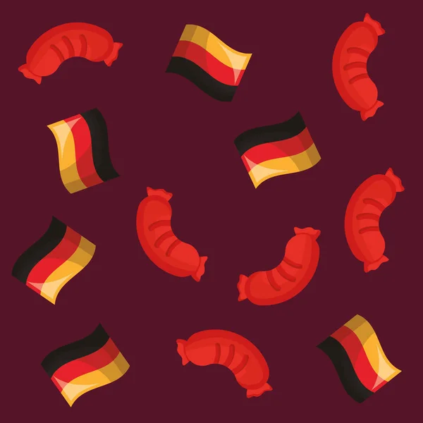 Deutsches Flaggendesign — Stockvektor