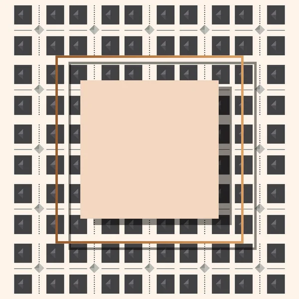 Cadre carré élégant modèle d'étiquette — Image vectorielle