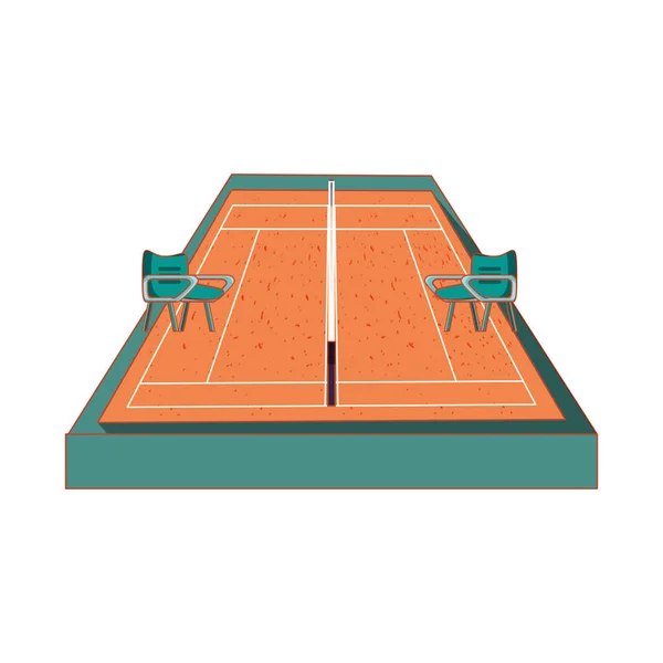 Tenis deporte icono de la pista — Vector de stock