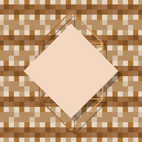 Cadre géométrique couverture abstraite linéaire étiquette — Image vectorielle