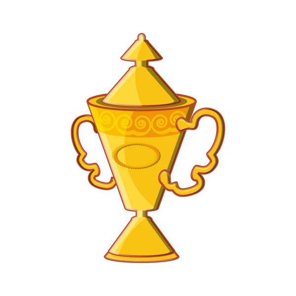 Trophy award cup isolated icon — Stock Vector