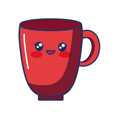 sevimli gülümseyen kırmızı Cupe