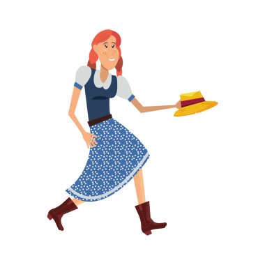 geleneksel giysi folklor kadın karikatür