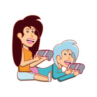 oyun kontrol karakteri ile kızlar