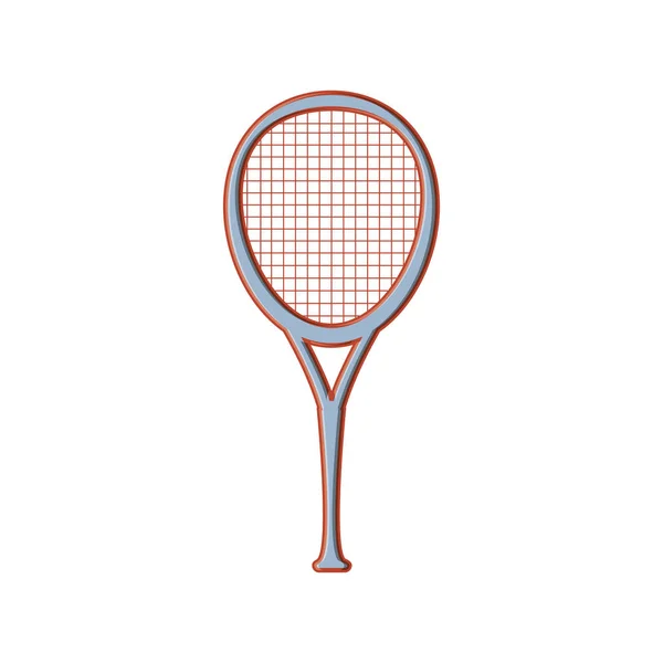 Raquette de tennis icône isolée — Image vectorielle