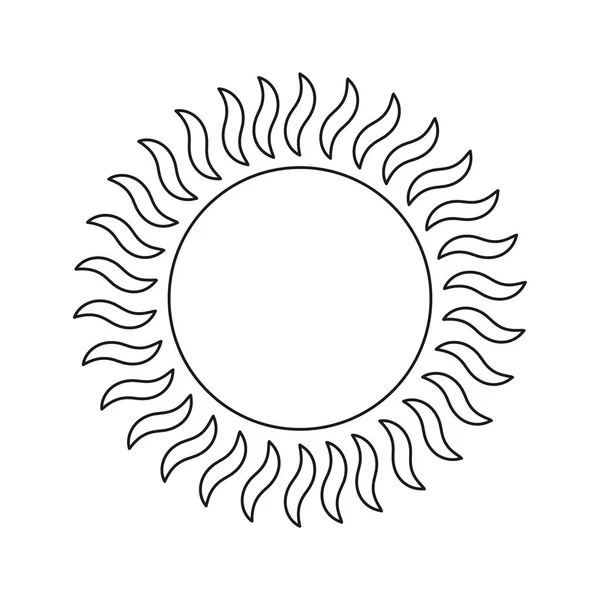 光る太陽夏のホット — ストックベクタ
