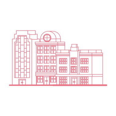 Anahat binalar kırmızı kentsel tasarım