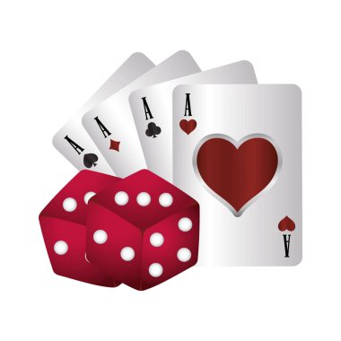 Casino Poker Suits kart Ace dices