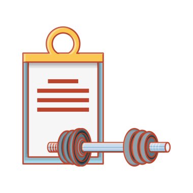 Dumbbell spor Fitness ile kontrol listesi Pano