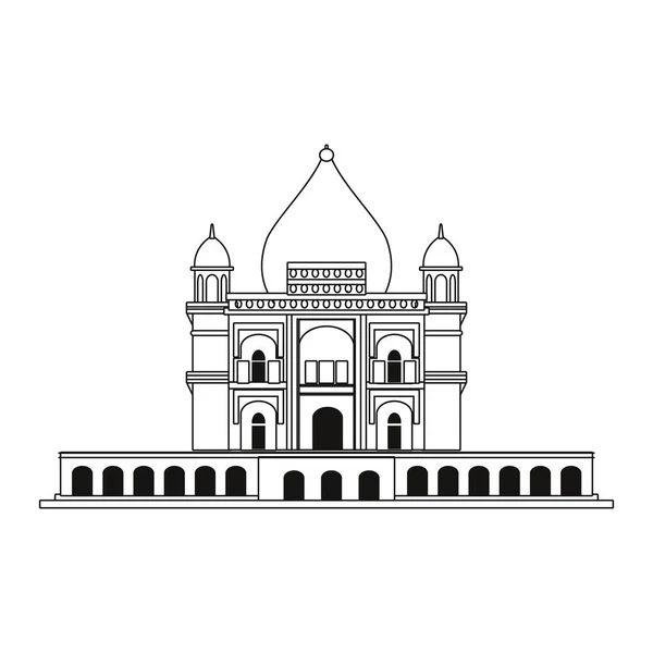 タージ ・ マハル寺院デリー市インド — ストックベクタ