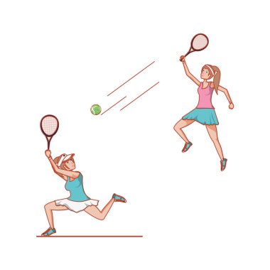 kadın Tenis oyun avatar karakter