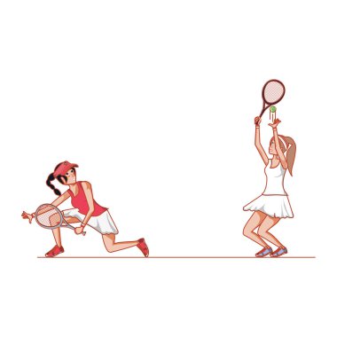 kadın Tenis oyun avatar karakter