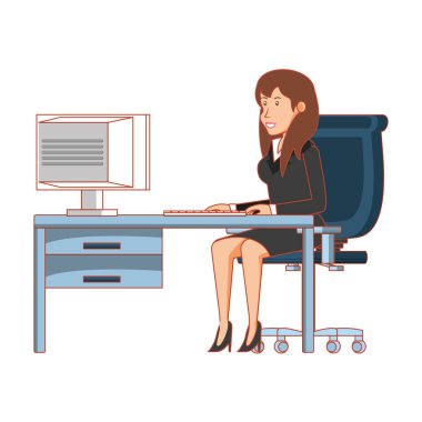 Workplace avatar karakter iş kadını