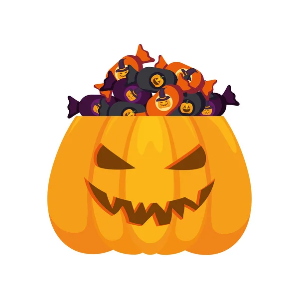 Halloween pompoen ontwerp — Stockvector