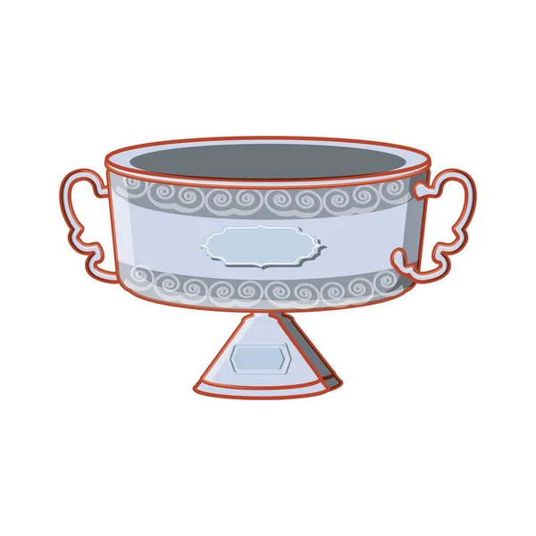 Trofeo premio taza aislado icono — Vector de stock