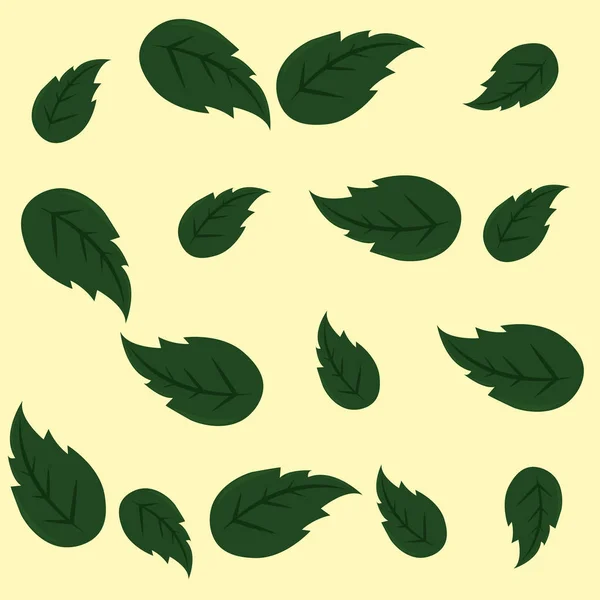 Feuilles de fond décoration de feuillage végétal — Image vectorielle