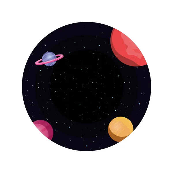 Planeet galaxy astronomie ruimte — Stockvector