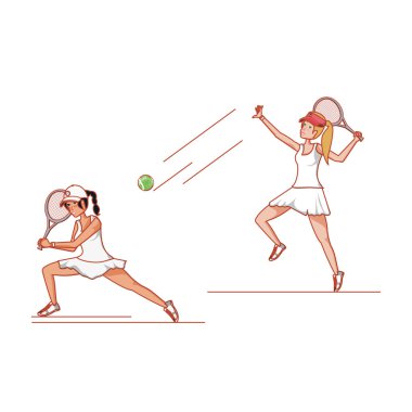 kadın Tenis oyun avatar karakter