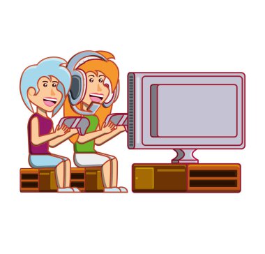 video oyunu avatar karakter oynarken kızlar