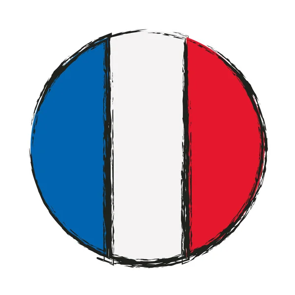 프랑스 국기 디자인 — 스톡 벡터