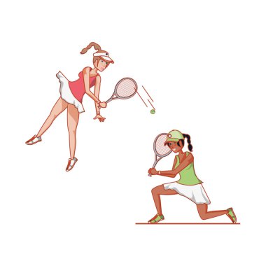 kadın Tenis oyun avatar karakter