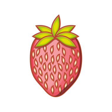 taze çilek meyve izole simgesi