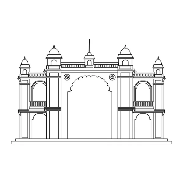 Mumbai Gateway Indien monument — Stock vektor