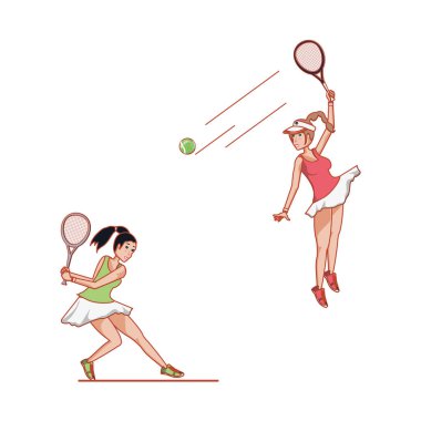 kadın Tenis oyun avatar karakter