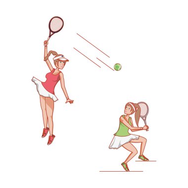 kadın Tenis oyun avatar karakter