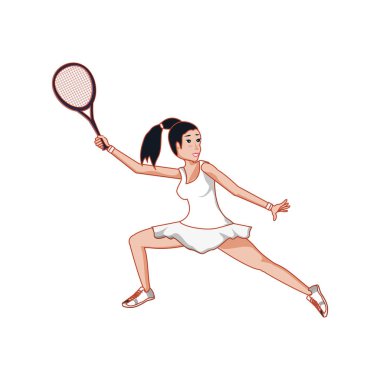 kadın Tenis raket ile oynuyor