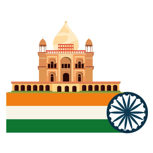 Taj Mahal temppeli Delhi kaupunki intialainen — vektorikuva