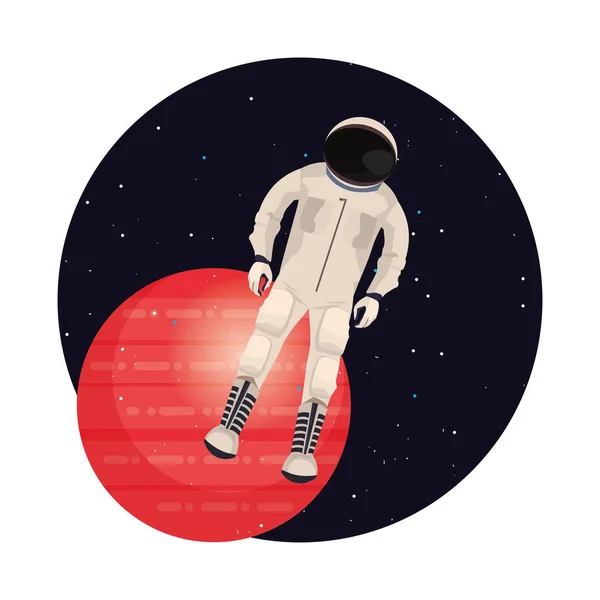 Astronaut astronomi rymden — Stock vektor