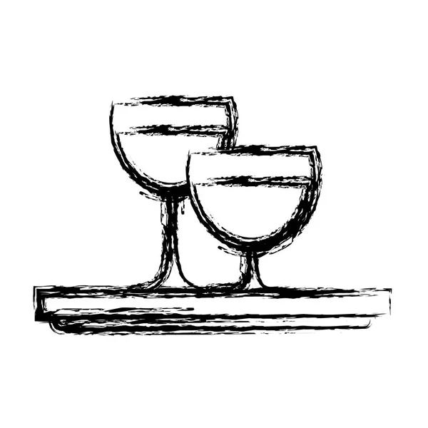 Икона бокалов вина — стоковый вектор