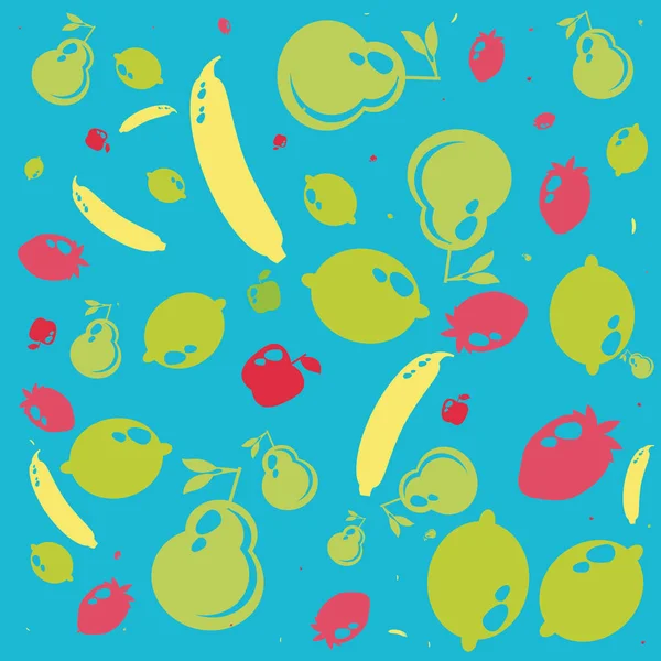 Symbolmuster frischer Früchte — Stockvektor